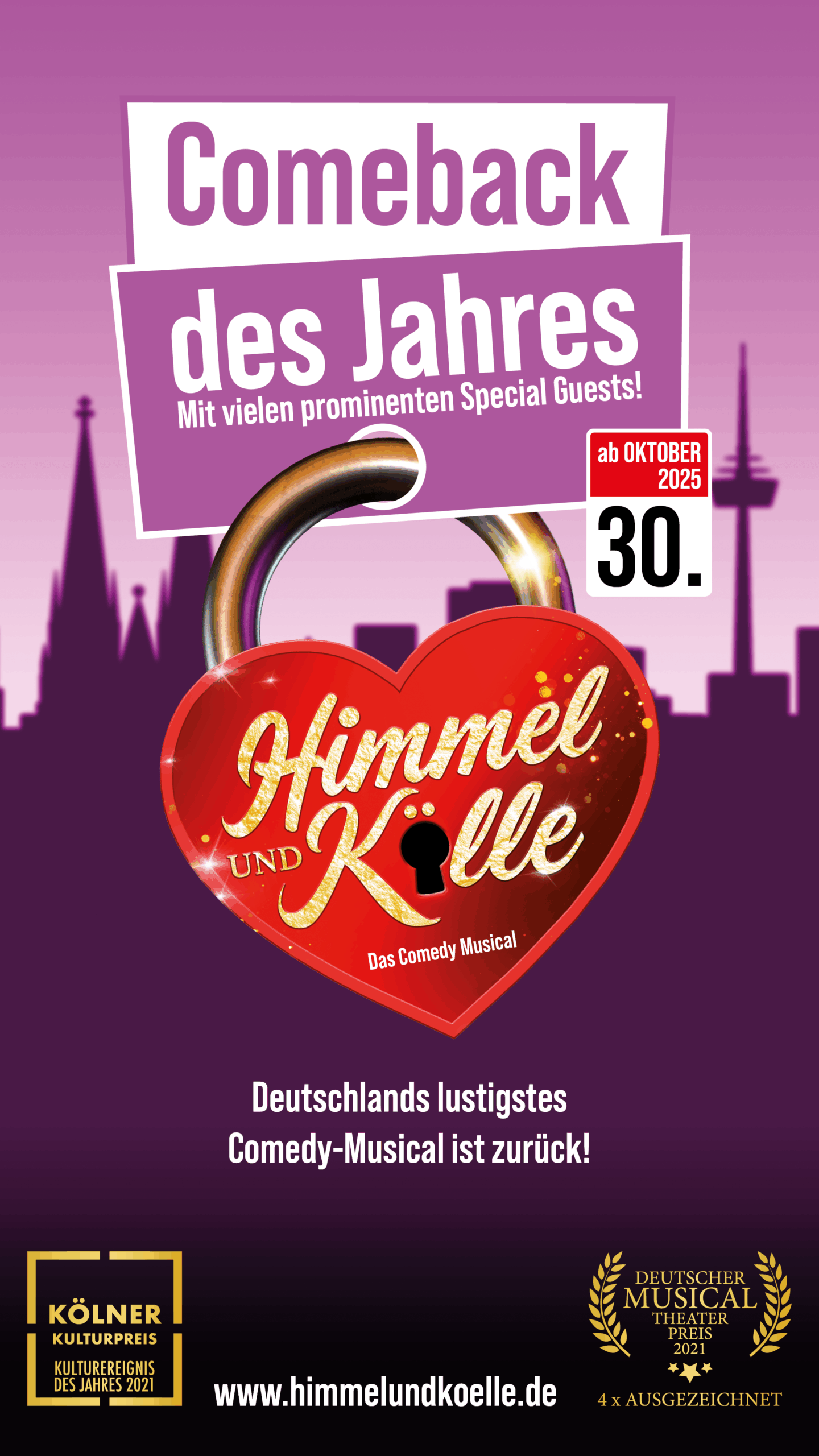 Himmel und Kölle Kölsches Musical ab OKTOBER 2025 in der Volksbühne am Rudolfplatz Tickets bei uns erhältlich