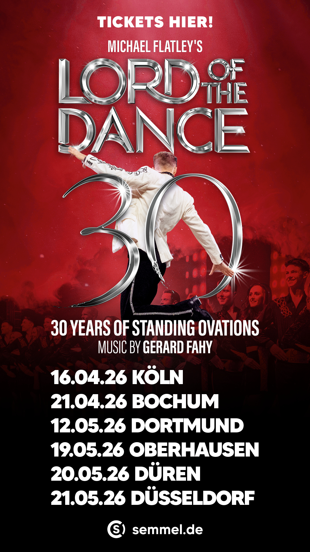 Lord of the Dance Köln, Bochum, Dortmund, Oberhausen, Düren, Düsseldorf